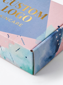 Caja de Regalo Rígida Rectangular Rosa con Logotipo Personalizado y Diseño de Acuarela para Empaque de Artesanías - Product Image 5