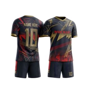 เสื้อฟุตบอลคุณภาพสูงปี 2026 พร้อมโลโก้สั่งทำพิเศษ พิมพ์ลายแบบ Sublimation เต็มตัว ชุดกีฬาฟุตบอลชาย ชุดทีมกีฬา 100% - Product Image 5