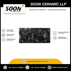 SOON CERAMIC PALISSANDRO FLUTED PEBBLE BLACK Calcite Grande dalle polie Design moderne écologique 3D Décoration murale pour salon - Product Image 6