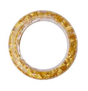 Brazalete de Resina Vintage con Incrustaciones de Hojas de Oro de MN Exports, Brazalete de Moda Unisex, Regalo Islámico - Product Image 3