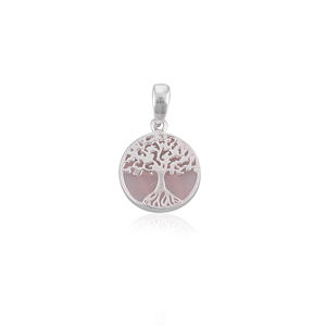 Classic 925 Sterling Silver Pendant Rose <b>Quartz</b> Elegant Looking Gemstone Tree Of Life Jewelry Wholesale Exporter - Product Image 1