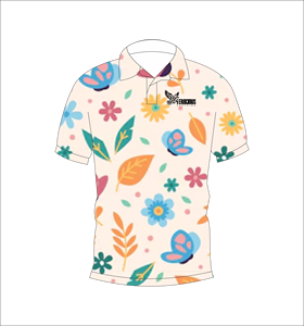 เสื้อโปโลลายผีเสื้อพิมพ์ลายทั้งตัว เสื้อกอล์ฟแขนสั้นลำลอง ชุดกีฬา - Product Image 1