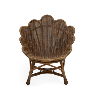 เก้าอี้หวายธรรมชาติรูปทรงเปลือกหอยสีเข้ม ขายส่งยอดนิยม เป็นมิตรกับสิ่งแวดล้อม ผลิตด้วยมือ สำหรับพักผ่อน จากผู้ผลิตในเวียดนาม - Product Image 2