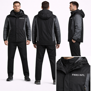 Chaqueta ligera impermeable de nailon Defender para entrenamiento de fútbol, con diseño de bloques de color, cortavientos, para actividades al aire libre, para hombre. - Product Image 5