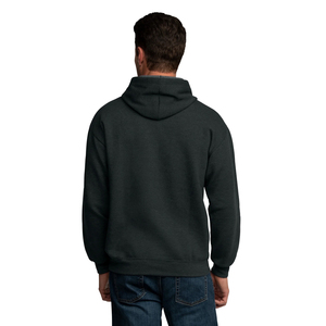 Unisex Black Hooded <b>Zip</b>-Up Sweatshirt Oversized Fit 100% Cotton Fleece Breathable 360g Solid Color <b>Pocket</b> Front <b>Hoodie</b> Winter - Product Image 2