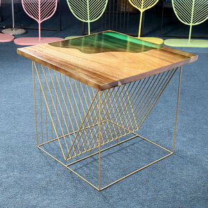 Tables d'art en résine époxy, table basse en résine époxy, décoration intérieure - Product Image 5