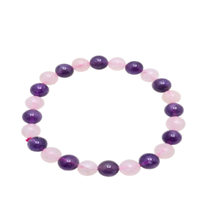 Pulsera de Cuarzo Rosa y Amatista Grabada de Grado AAA al por Mayor, 8 mm, Artesanía de Piedras Preciosas Naturales con Patrón Curativo - Product Image 3