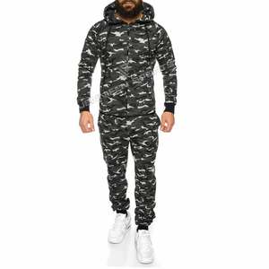 Mens Heavyweight Hoodie With Hood 500 GSM Cotton Camo Design Printed Oversized Cropped Hoodie Men Custom Tracksuit - Product Image 5