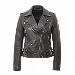 Vintage style <b>Short</b> women <b>leather</b> jacket loose fit streetwear fashion piece for autumn season comfortable <b>Leather</b> outfit - Product Image 1