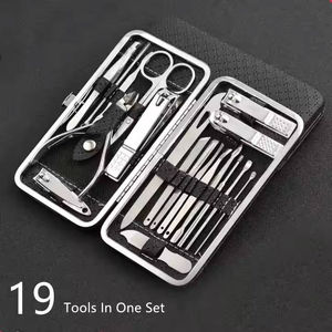 Ensemble de manucure et pédicure professionnel compact de qualité supérieure avec coupe-ongles 4 en 1 à ressort unique en métal pour la maison, le salon, les voyages et le sac - Product Image 6