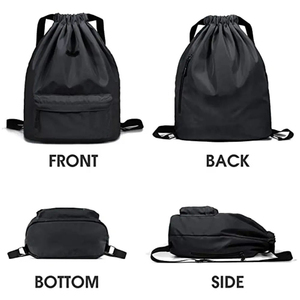 Custom Logo <b>Drawstring</b> Bag Polyester Gym <b>Backpack</b> Sports Bag OEM Manufacturer Supplier - Product Image 3