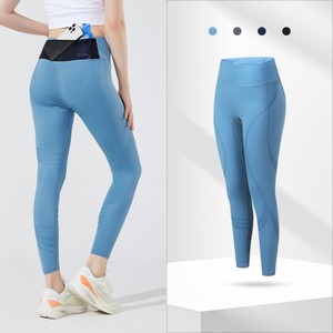 Ensemble 2 pièces taille haute pour femme : Leggings de sport extensibles 4 directions, compression unie, séchage rapide, pour entraînement, fitness et yoga, avec logo frontal - Product Image 5