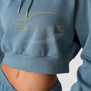 Sudadera Corta de Punto para Mujer, Diseño Personalizado, Uso en Exteriores, Color Sólido, Alta Calidad, Precio Razonable, Superventas - Product Image 5