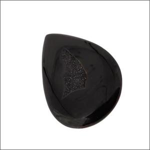 หินดรูซี่หินสีดำอัญมณีทรงลูกแพร์หลวมคริสตัลธรรมชาติที่สง่างาม - Product Image 1