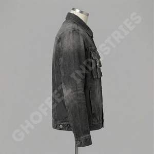 Vestes en jean vintage de haute qualité personnalisées pour hommes, veste en jean brodée lavée, veste en jean streetwear à boutons, veste en jean unisexe - Product Image 5