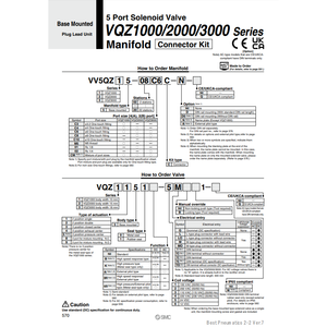 ชุดขั้วต่อร่วม VV5QZ35-02C10C-DN นิวเมติก SMC ชิ้นส่วนนิวเมติก - Product Image 2
