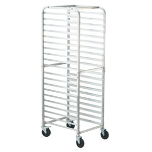 20-Tier Bun Pan Rack with Brake Wheels Commercial Aluminum <b>Racking</b> Trolley for Half Full Sheet <b>Storage</b> Bakery Equipment - Product Image 6