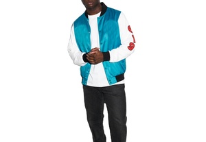 <b>Men</b> Custom Satin <b>Bomber</b> <b>Jacket</b> Stand Collar Baseball Blank Best Quality <b>Varsity</b> <b>Jacket</b> - Product Image 3