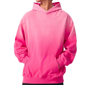 Sudadera con capucha deportiva de algodón 100% de 420 g, de peso pesado, holgada, lisa, con efecto desgastado por el sol y lavado especial, estilo streetwear con hombros caídos para hombre - Product Image 5