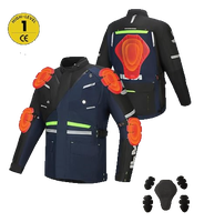 Veste de moto unisexe certifiée CE, blindée, imperméable, coupe-vent, respirante, séchage rapide, anti-UV, manches longues, toutes saisons
