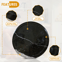 Ensemble de 6 dessous-de-verre en marbre onyx naturel, grande dalle, surface antique, écologique et durable, décoration moderne pour la cuisine et la maison