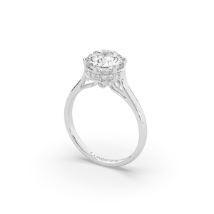 Bague de fiançailles de luxe en or 14K/10K avec diamant de laboratoire rond de 2,18 carats, légère et unique, pour femme, bijoux fins, fabrication d'usine - Product Image 5