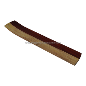 Long Wooden Incense Holder Ash Catcher Tray Two Tone Wood Pattern Stick Burner for Aromatherapy Meditation And Yoga - Product Image 3