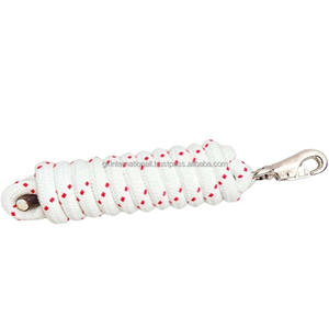 Corde pour cheval pour l'entraînement et la marche Corde pour licou avec boulon blanc fait à la main en coton PP Corde pour cheval - Product Image 4