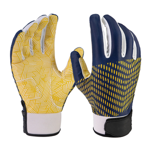 ถุงมือตีเบสบอล/ซอฟต์บอล ดีไซน์ทันสมัย หนังแกะแท้  แบบ unisex  พร้อมปักโลโก้ได้  ปิดด้วยแถบตีนตุ๊กแก - Product Image 1