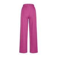 Pantalon tricoté taille haute coupe bootcut pour femme, avec cordon de serrage et taille élastique, décontracté, coupe ample, longueur intégrale, couleur unie, printemps, écologique