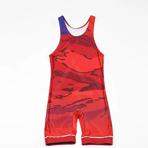<b>Men</b> Wrestling <b>Singlets</b> With Smooth Fabric And Body Fit Design <b>For</b> Movement Control During Practice Training - Product Image 2