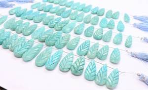 Perles de pierre d'amazonite naturelle AAA, forme poire longue, façonnées à la main, 10x28-12x32 mm, brin de 8 pouces pour la création de bijoux - Product Image 2