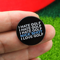 Clip de chapeau de golf durable en acier inoxydable avec marqueur de balle de golf, citation amusante, marqueurs de golf, logo personnalisé, accessoires pour casquette de golf