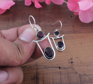 Pendientes Largos de Plata de Ley 925, Chapados en Oro, con Ágata Azul y Diseño de Flor, Hechos a Mano, con Hoja Marquise, Regalo de Aniversario - Product Image 1