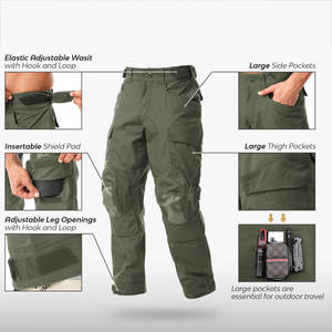Pantalones de senderismo para hombre, ligeros, de secado rápido, resistentes al agua, duraderos, para actividades al aire libre. - Product Image 3