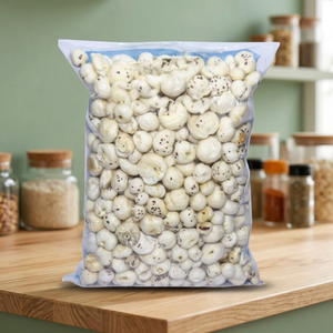 Makhana Séché de Qualité Supérieure, Grand Format, Sélectionné à la Main, Grade AD, Croustillant, Faible en Gras, Collation Saine, Forme Ronde, Vrac, 25kg, Exportateur Inde - Product Image 1