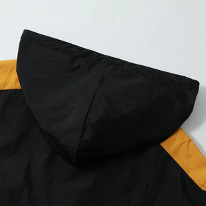 Mason Half <b>Zip</b> Windbreaker Jacket Plus Size Waterproof Lightweight Hooded Pullover Breathable Mesh Lining Front <b>Pouch</b> Pocket - Product Image 4