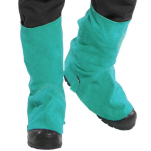 Top Selling Custom Logo Safety Clothing Cowhide Split Leather Welding Spats Shoes Flame Resistant Welder Foot Protector Cover - Product Image 3