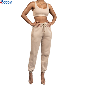 Conjunto Deportivo de Verano para Mujer, de Alta Calidad, con Logotipo Personalizado, Estilo Hip Hop, 2 Piezas, 100% Algodón Ecológico, Pantalones Cargo, Estilo Casual - Product Image 3