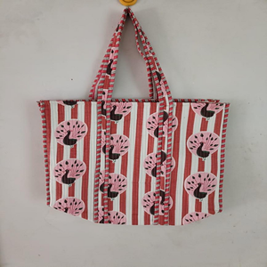 Sac fourre-tout en coton matelassé écologique, couleur unie, large, réutilisable, à porter à l'épaule, pour le shopping, les voyages, sac à main - Product Image 1