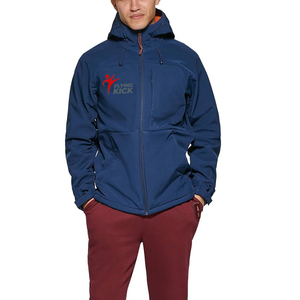 Chaqueta de Forro Polar para Hombre, con Cierre Completo, Cuello Alto, Resistente al Viento, Informal, para Otoño, Corte Regular, Chaqueta Softshell de Poliéster - Product Image 1