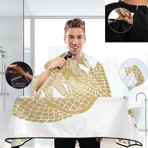 Cape de Barbier Professionnelle Imprimée par Sublimation Personnalisée, Imperméable en Polyester avec Fermeture à Boutons Pression, Grande Taille pour Salon de Coiffure - Product Image 4