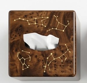 Caja de pañuelos cuadrada hecha a mano de madera y mármol natural, soporte decorativo vintage para servilletas, fácil de instalar, para el hogar, la oficina o el café. - Product Image 2