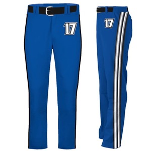 Pantalon de baseball slim rouge pour homme, imprimé sublimé uni, en polyester, fermeture éclair, grandes tailles, été - Product Image 4