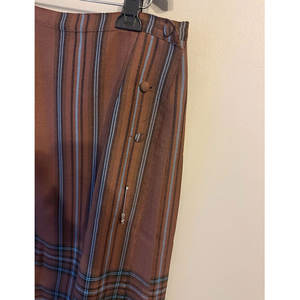 Jupe kilt midi écossaise traditionnelle pour femme, à motifs écossais marron, 100 % laine, avec boucle en cuir 2026 - Product Image 3