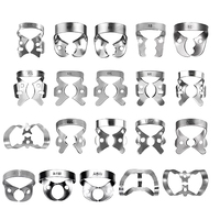 Kit d'isolation endodontique Azicon : Pinces de barrage en caoutchouc en acier inoxydable, ailées et sans ailes, assorties pour molaires, prémolaires et antérieurs