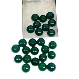 Pierre précieuse cabochon en onyx vert naturel, taille ronde, 14 mm, pierres d'onyx vertes en vrac, prix de gros, lot en vrac pour la fabrication de bijoux - Product Image 6