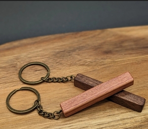 <b>Customized</b> Wooden Rectangle Keychain with Metal <b>Ring</b> Eco Friendly Wood <b>Key</b> Tag Laser Engraving Logo Branding Gift Item for Corpo - Product Image 1