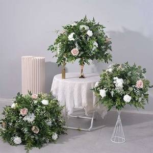 Centres de table de mariage en soie romantiques et modernes de haute qualité, décoration de boule de fleurs artificielles |   Horti Club - Product Image 4