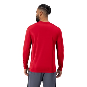Camisetas de rendimiento para hombre de color blanco con cuello redondo, tejidas, personalizadas, de color sólido, de manga larga y elegantes, para hombre, de BD. - Product Image 6